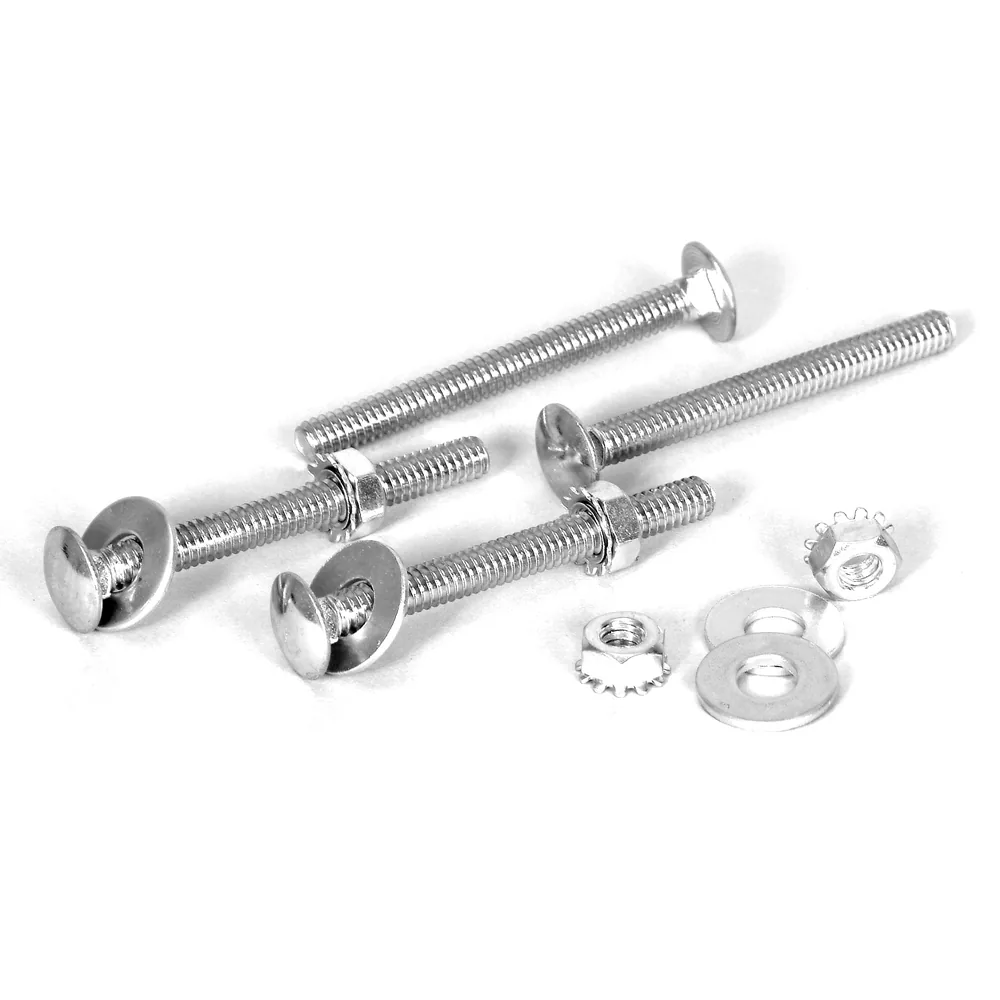 Headboard Bolt Set, 2 1/2" Incl. 4 EA Bolts, Washers, Nuts