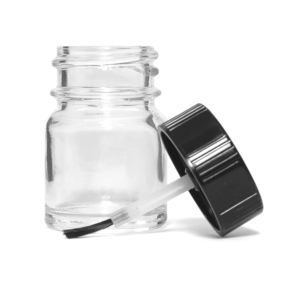 Jar, Glass with Brush 1/2 OZ